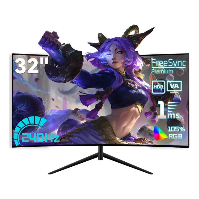 Monitor Curvo 32 Full Hd 240hz 1ms Gamer Led Preto Hdmi Dp