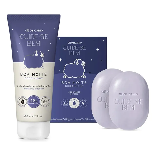 Combo Cuide-se Bem Boa Noite: Loção Corporal 200ml + Sabonet