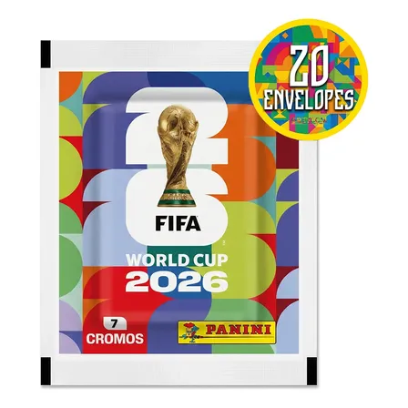 Kit 140 Figurinhas Do Álbum Copa Do Mundo 2026- 20 Envelopes