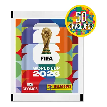 Kit 350 Figurinhas Do Álbum Copa Do Mundo 2026- 50 Envelopes