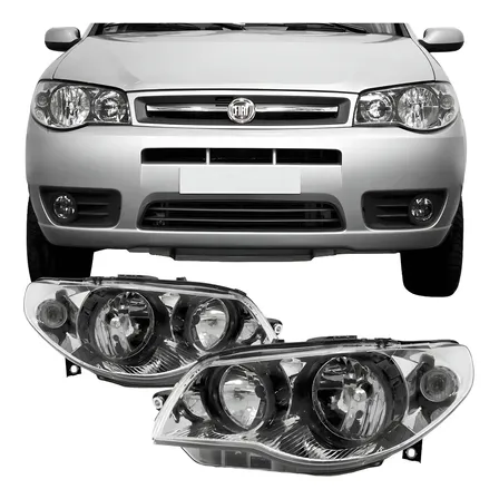 Par Farol Palio 2005 2006 2007 08 2009 Cromado Canhão Preto