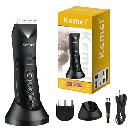 Aparador Pelo Íntimo Masculino Kemei Km-1838 Prova D'água