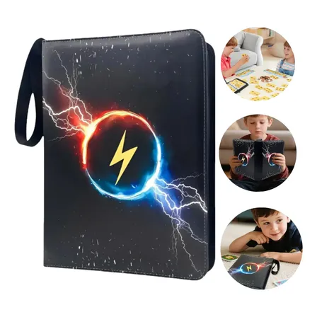 Porta 400 Cards Pokémon Capa Dura Álbum Fichário Com Zíper