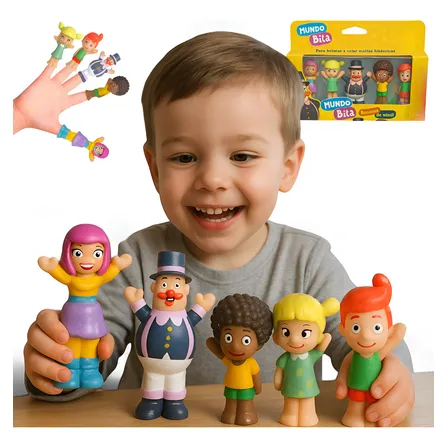 Kit 5 Bonecos Mundo Bita Para Brincar No Banho E Colecionar
