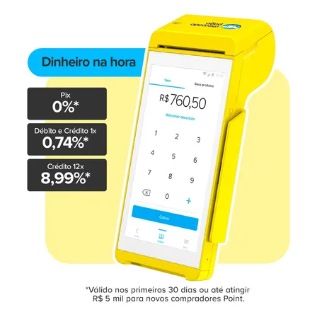 Maquininha De Cartão Mercado Pago Point Smart 2 4g Wifi Nfc