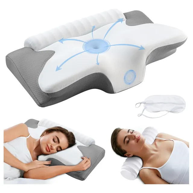 2em1 Travesseiro Ortopedico E Cervical Travesseiro Ajustável Branco