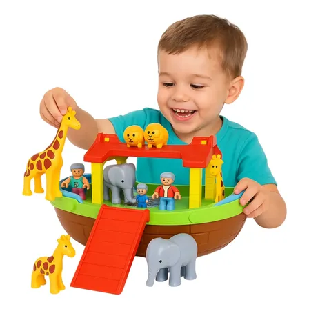 Arca De Noe Animal Brinquedo Evangélico Educativo Historia