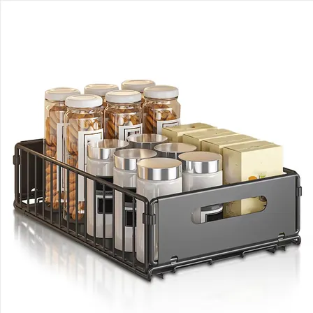 Organizador De Armário Deslizante Cozinha Pesada Com Gaveta