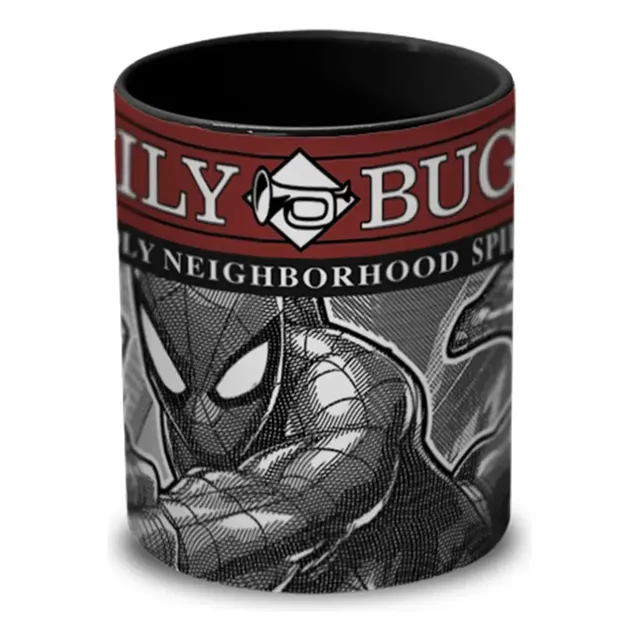 Caneca Homem Aranha 300ml Preta Disney