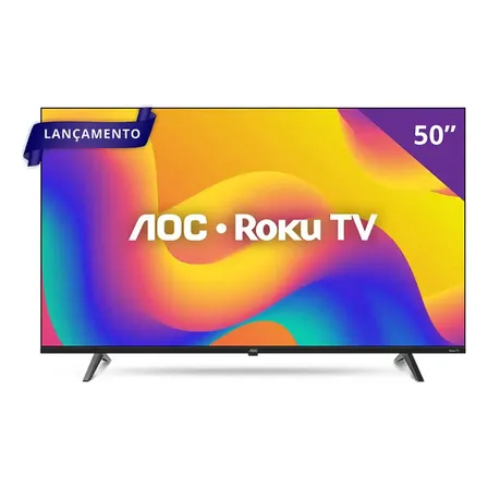 Smart Tv Aoc Dled 50 Polegadas 4k Wi-fi Roku Tv 50u7045/78g