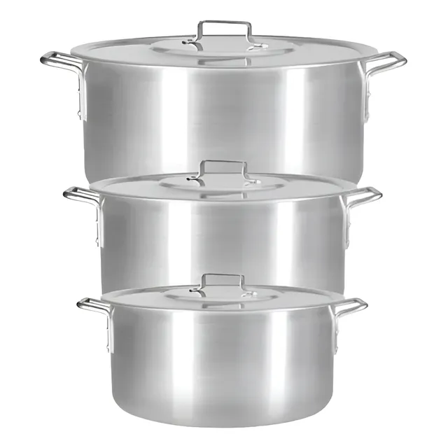 Caçarolas Dião Hotel Restaurante 3 Peças Prateado