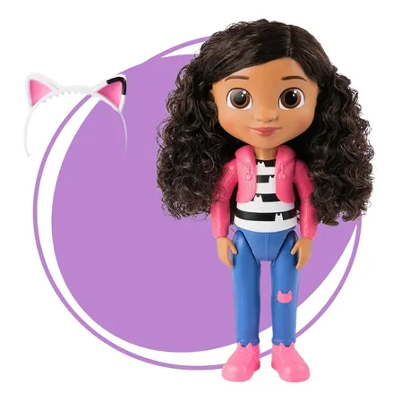 Boneca Gabbys 33cm Sunny 3974 Com Tiara De Orelhas