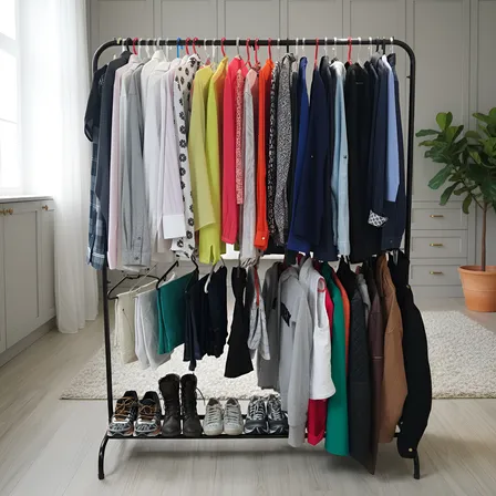 Arara Dupla Para Roupas Com Sapateira Reforçada Profissional