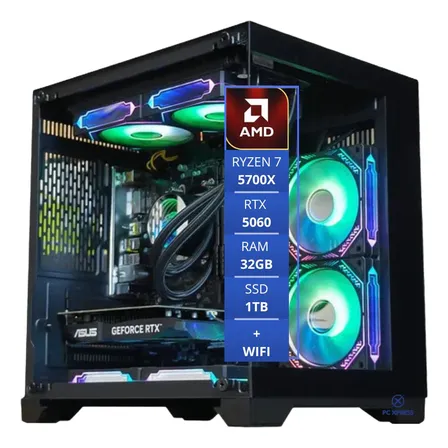 Pc Gamer Ryzen 7 5700x 32gb Aorus 1tb Rtx 5060 +wifi + W11