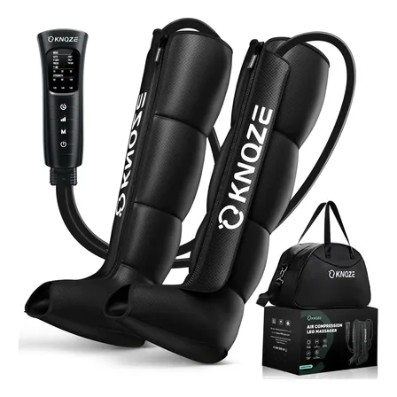 Botas De Compressão Pneumática Massageador Pes Knqze Preto