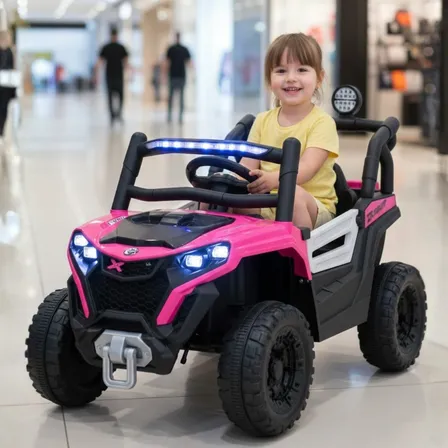 Carro Jipe Elétrico Infantil Controle Remoto Pedal Sons