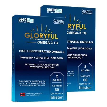 Kit 2x Omega 3 Tg Óleo De Peixe 1200mg Lipossomal Importado