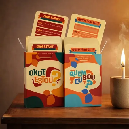 Kit Jogo Bíblico De Cartas | Quem Sou Eu? + Onde Estou?