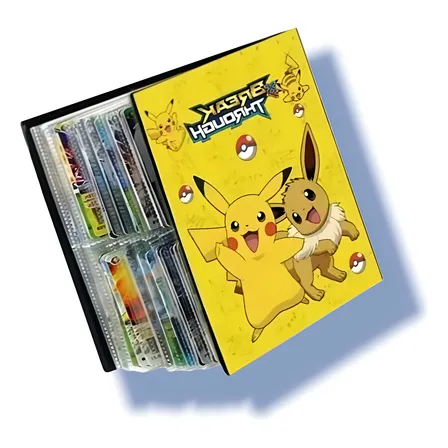 Álbum Pokémon Pikachu Preto - 240 Cartas Oficial