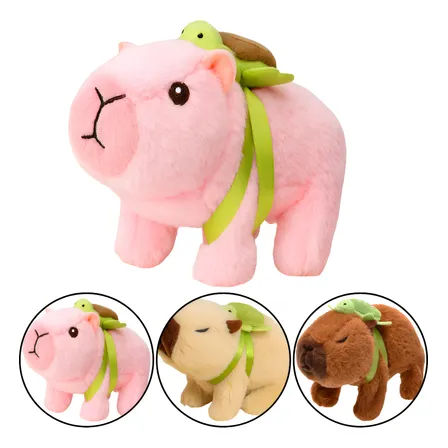 Brinquedo Pelúcia Capivara Que Anda E Pula Emite Som