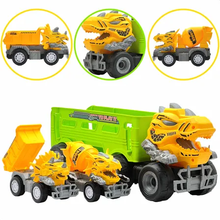 Brinquedo Infantil Cegonha Carrinho Truck Dinossauro Fricção