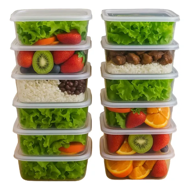 Kit 15 Potes 1 Litro Transparentes Bpa Free Marmita