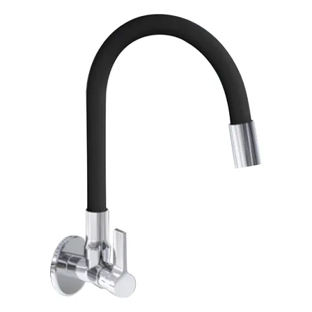 Torneira Gourmet Cozinha Parede Preta Flexivel Pia