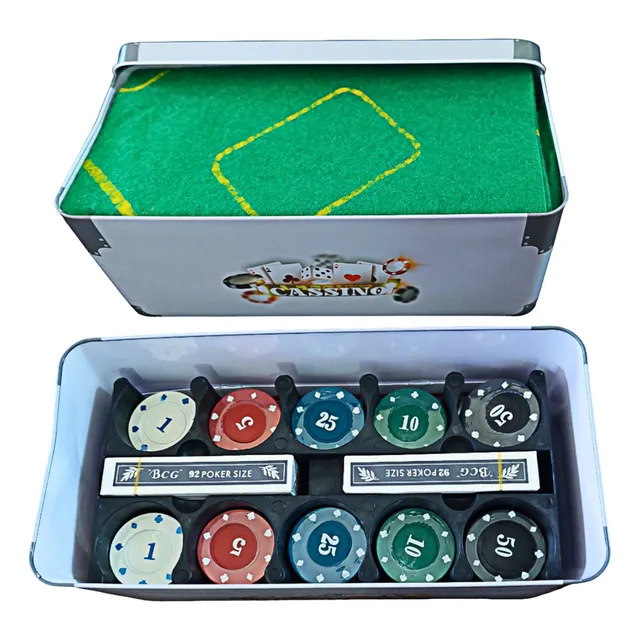 Kit Jogo De Poker 200 Fichas Numeradas Texas Original