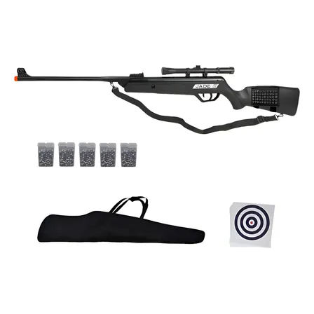 Carabina Espingarda De Pressão Cbc New Jade 5.5+kit Completo