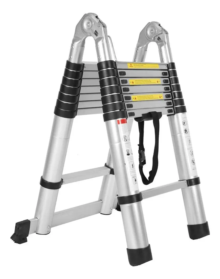 Escada Telescópica Extensiva Alumínio 3,8 Metros Dobravel