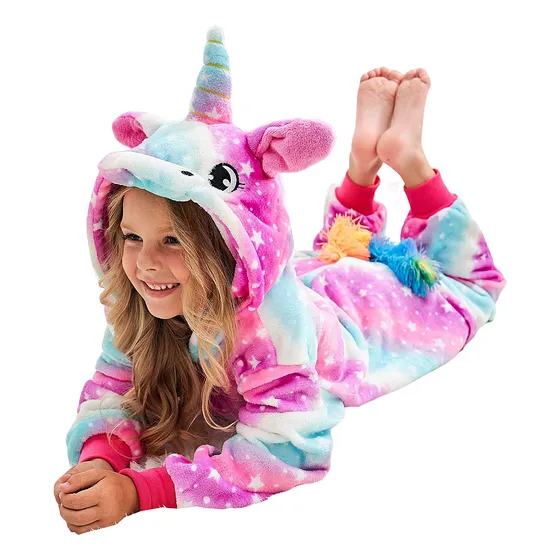 Pijama Macacão Unicórnio Infantil De Menina Rosa Ki Fofura