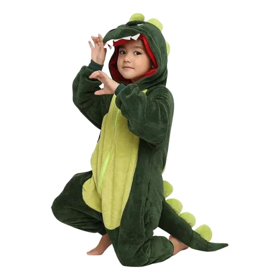 Macacão De Pijama Dinossauro Kigurumi Infantil Frete Grátis