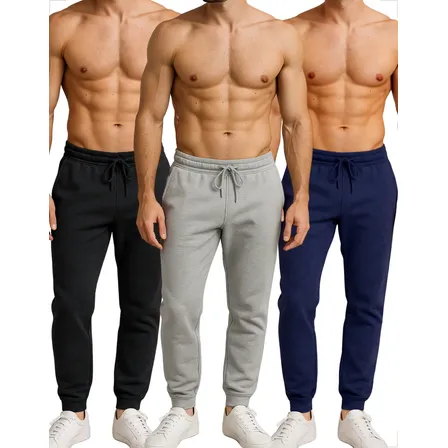 Kit 3 Calça Moletom Jogger Masculina Frio Treino Inverno Fit
