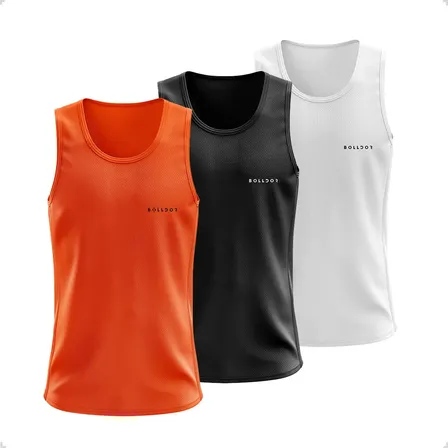 Kit 3 Regatas Academia Dry Fit Com Proteção Uv Masculina