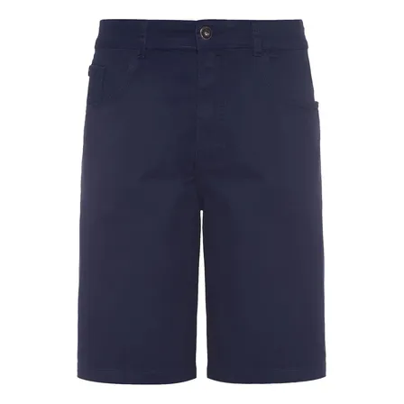 Bermuda Ellus Sarja Color Canvas Rock 5 Pockets Azul Marinho
