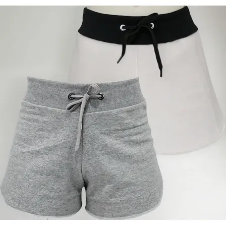 Kit Com 2 Shorts Plus Size Feminino Moletom Academia Treino