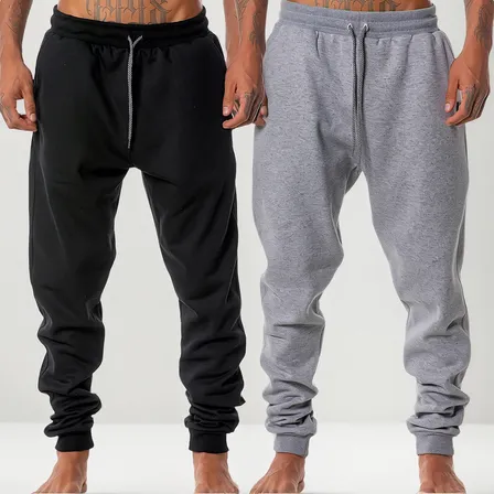 Kit 2 Calças Masculina Moletom Cargo W2 Preta Macia Conforto