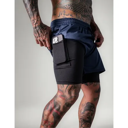 Bermuda Masculina Kaizen Sports 2 Em 1 Para Academia
