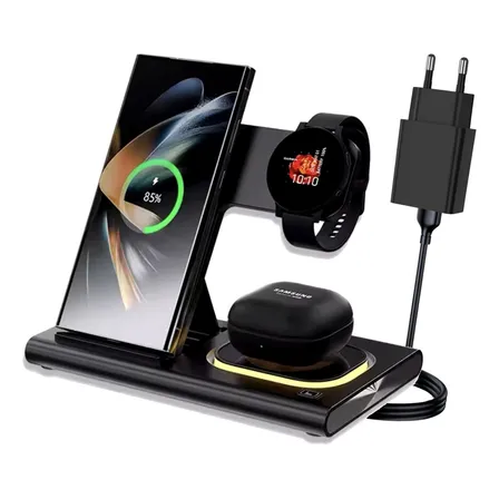 Carregador Indução Para Samsung S24 S23 Ultra E Galaxy Watch