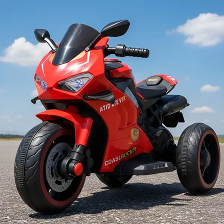 Moto Infantil Elétrica Super Moto 3 Rodas Som Luz Frente Ré