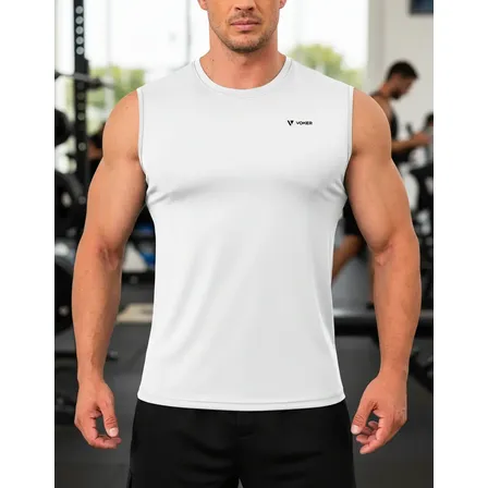 Regatas Masculina Lisa 100% Algodão Camiseta Treino Voker