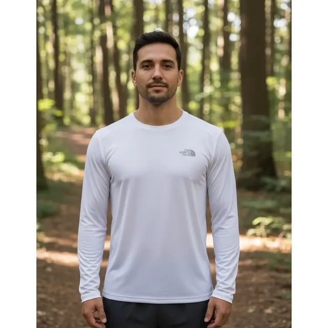Camiseta The North Face Masc Hyper Tee Crew Manga L Original