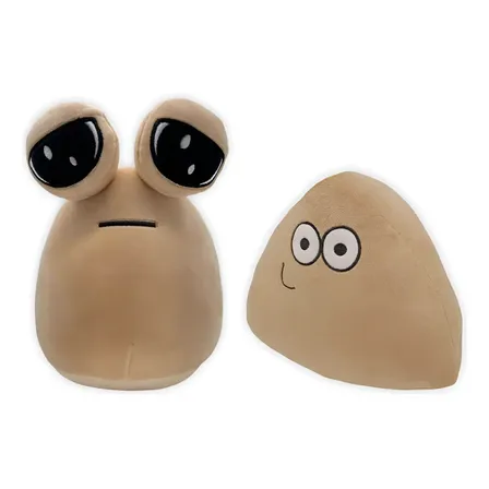 Boneco Pou De Pelúcia Brinquedo Infantil E Pou Bebê Feliz