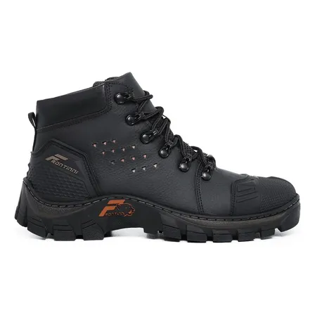 Bota Masculina Bico Pvc Coturno Trabalho Botina Segurança