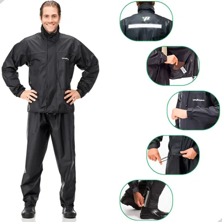 Capa Chuva Impermeável Pantaneiro Nylon Conjunto Motoqueiro