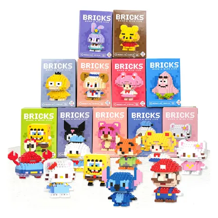 Blocos De Montar Pequenos Stitch Colecionáveis Infantil 6 12