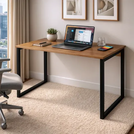 Mesa Escrivaninha Diretor Industrial 100cm Mdf Premium E Aço