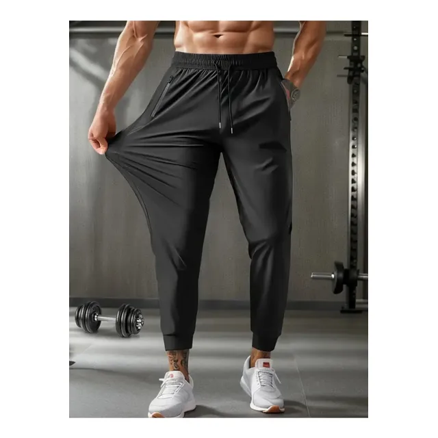 Calça Masculina Com Elastano Esportiva Fitness Slim Fit