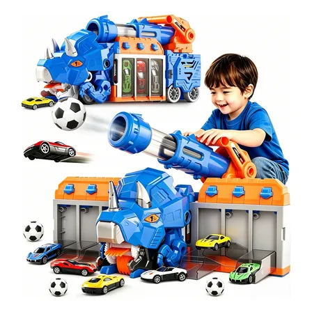 Caminhão Dinossauro Que Come Carros - Brinquedo Com Lançador