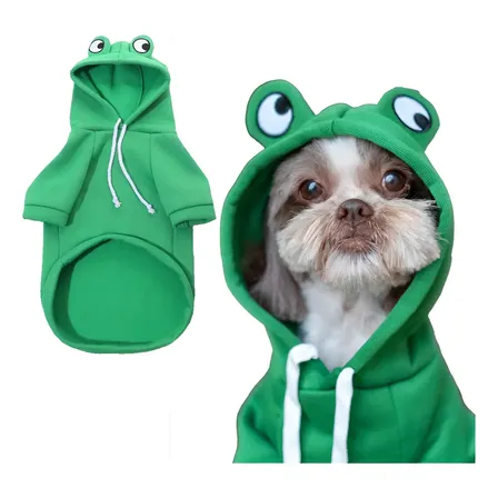Roupa Pet Moletom Agasalho Cachorro Cães Gato Inverno Sapo